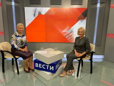 Ольга Краснова в эфире программы "Вести-Интервью"